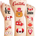 Canada Temporary Tattoos Sticker for Kids Birthday Party Supplies Decorations Party Favors 100PCS Tattoo Maple Syrup Canadian flag Canada Travel Themed Cute Kids Boy Gifts Ideal School Prizes Rewards