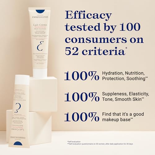 Embryolisse Lait Creme Sensitive Moisturizer. Hypoallergenic Face & Body Cream for All Skin Types With Aloe Vera & Shea Butter. Fragrance Free & Suitable for Sensitive Skin