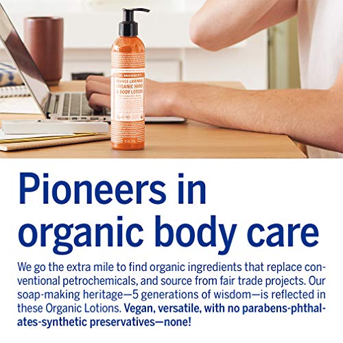 Dr. Bronner's Organic Lotion (Orange Coconut, 8 Ounce) ? Organic Moisturizer for Hands, Face & Body ? Vegan, Non-GMO