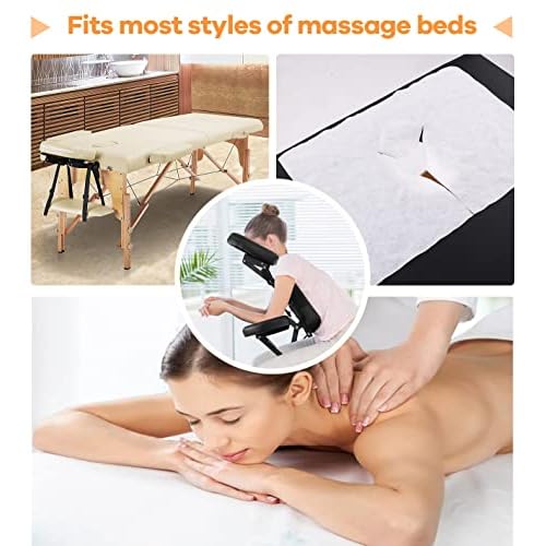Disposable Face Cradle Covers?Medical-Grade, SPA Face Rest Covers Headrest Covers for Massage Tables Massage Chairs 16x 12inches/ 40 x 30 cm (200pc Large face Cover)