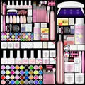 SAVILAND Acrylic Nail Kit with Drill: Professional Nails Kit Acrylic Set with Everything U V Light Gel Polish Nail Glue Tips Nail Art Supplies for DIY Home Salon