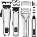 Bell+Howell Vacutrim Deluxe Cordless Mens Beard Trimmer, Rechargeable Electric Shaver with 20 Trim Setting and Built-in Vacuum for Mustache, Sideburns. Facial Hair, Black, 7.5", As Seen On TV