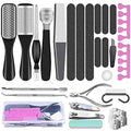 Pedicure Tools for Feet, 30 in 1 Foot Scrubber Manicure Kit for Women Men, Stainless Steel Foot File Foot SPA, Professional Callus Remover Skin Tag, Included Nail Toenail Clipper File Foot Rasp