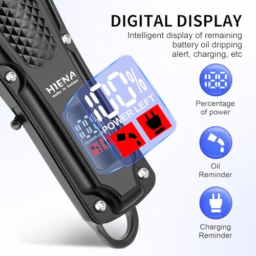 HIENA PRO Professional Hair Clippers Set for Men,Cordless Rechargeable Clippers Set and Trimmers Kit, Haircut Clipper Set for Barbers with LED Display, Gifts for Men