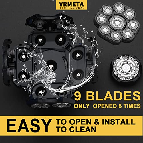 Upgraded Version 9 Blades Electric Razor Shaver Heads