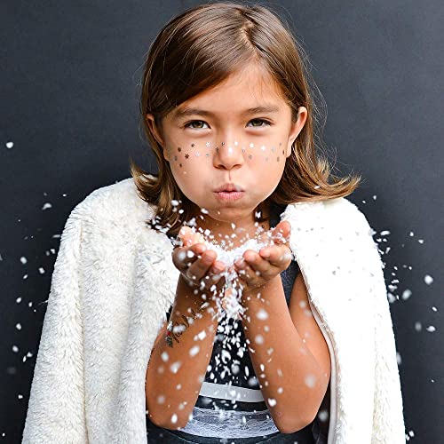 WINTER WONDERLAND VARIETY SET from FlashTattoos features 25 assorted holiday-inspired premium waterproof metallic gold & silver jewelry temporary foil party tattoos - Party Supplies