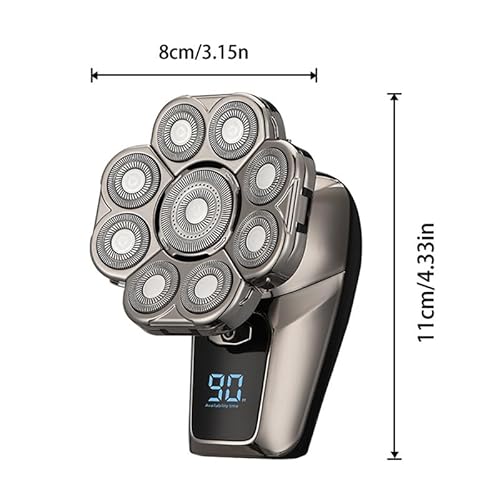 I-clean 9D Head Shavers for Bald Men, 6-in-1 Electric Razor, Waterproof Wet/Dry, Cordless Rechargeable, LED Display