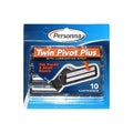 40 Personna Twin Pivot Plus Cartridges with Lubricating Strip for Atra & Trac II Razors - 4 Packs of 10 Blades