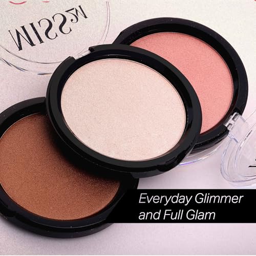 Chic Bright Powder Highlighter and Illuminator, Shimmery Highlighter, Baked & Pressed Contour Shimmer Powder: 40 Pure Light, 0.33 Oz