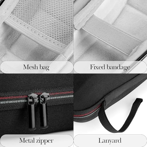 Linkidea Electric Shaver Travel Case, Hard Shell Protective Storage Box, Compatible with Philips Norelco 7000, 3000 Series, Braun Series 3, 7, 9, Razor Carrying Case for Men (Black)