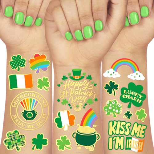 xo, Fetti St Patricks Day Decorations Tattoos - 50 styles | Shamrock Supplies, Kiss Me I'm Irish Party, Leprechauns
