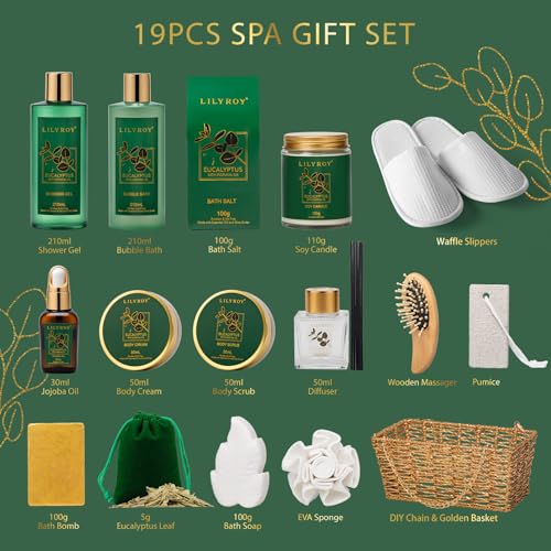 18-Piece Mothers Day Gifts for Women - Luxury Spa Gift Basket Set Bath and Body Care Kit for Men | Gift for Valentines Day Fathers Day Birthday Christmas Gifts Great for Holidays & Special Occasions