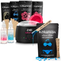 KoluaWax Premium Waxing Kit for Women and Hard Wax Beads for Hair Removal (1 Lb) - Hot Melt Hard Wax Warmer for Hair Removal, Eyebrow, Bikini, Legs, Face, Brazilian Wax - Corse Hair Formula Refill