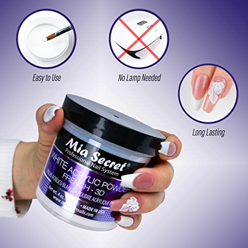 Mia Secret White Acrylic Powder (8oz)