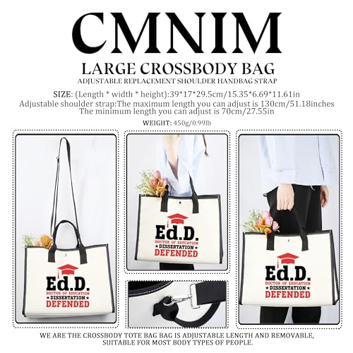CMNIM EdD Gift Doctor Of Education Dissertation Defended Makeup Bag for Doctorate Graduation Gift for Her