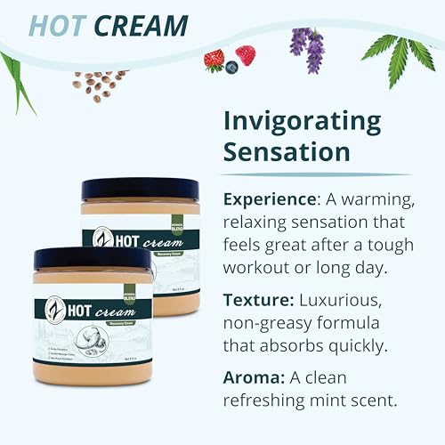 Zatural Hot Cream Relaxing Muscle Rub Gel Sweat Body Wrap Cream Skin Tightening Lotion Workout Enhancer Tighting Warming Massage Slimming, Sweat Gel (8 oz)