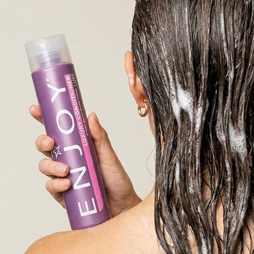 Enjoy Luxury Conditioner- Eliminates Frizz Cleansing Moisturizing Smoothing - Sulfate Free For Thick Coarse or Curly Hair (10.1 Fl Oz)