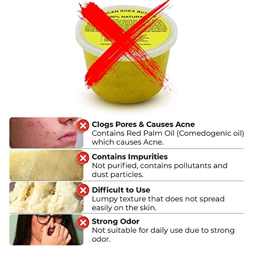 It's Pure Natural - World's First Crude Degummed African Ivory Shea Butter (16 oz) ? 100% Pure & Natural Body Butter for Dry, Cracked Skin, Eczema, Stretch Marks & Anti-Aging