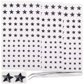 3 Sheets Face Gems Face Jewels, Self Adhesive Hair Gems Festival Star Rhinestone Stickers for Face, Eye, Makeup, Body, Stick on Gems, Star Face Stickers for Kids, Women(04. Black)