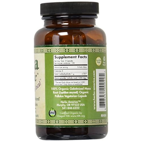 Maca Magic Organic Capsules, 200 Count