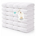 Threads+ White Wash Cloths, 100% Cotton, Soft & Absorbent, 12x12, 600 GSM, Durable Face Towels for Bathroom, Gym, Spa & Baby Care (White) Brand: Threads Plus (Pack of 12)