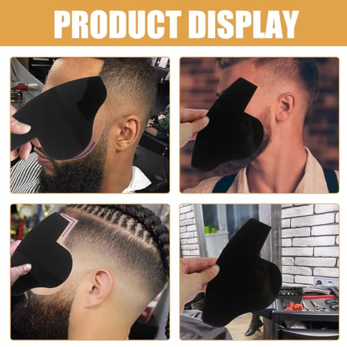 Beard Shaping Template and Hairline Enhancing Card for Men - 3Pcs Hairline Design Tool for Beard and Hair Styling with Durable Pvc Material Perfect for Precise Facial Hair Grooming