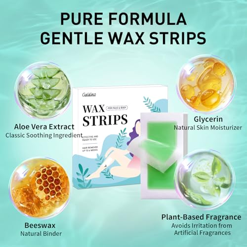 Wax Strips, 40 Pcs Wax Strips For Face & Body, Waxing Strips For Hair Removal At Home For Facial, Arms, Legs, Underarms, Bikini, Back, Women And Men (40*Big)