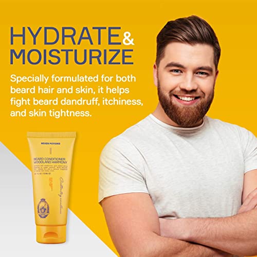 SEVEN POTIONS Beard Conditioner for Men ? Prevents Beard Itch and Dandruff ? Natural, Vegan, Cruelty Free (Woodland Harmony, 3.4 FL OZ)