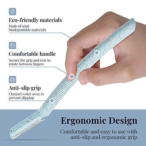 ennva Dermaplane Razor for Women | Face Razor & Eyebrow Trimmer | Multipurpose Facial Hair Removal Tool with Disposable Blades, 6Pcs?