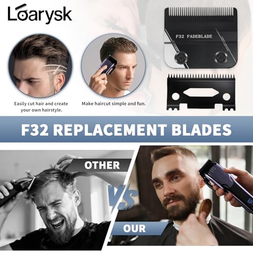 F32 Professional Fadeout Blade, High Precision Zero Adjustable Replacement Blades,Compatible with Wahl 5 Star Vapor Clipper (2 Packs)