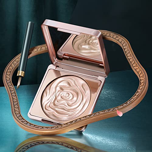 FLORASIS ¡¤ Peach Blossom Carved Flower Pattern Highlighter 02 Chasing Fireflies: Shimmering Peachy Gold