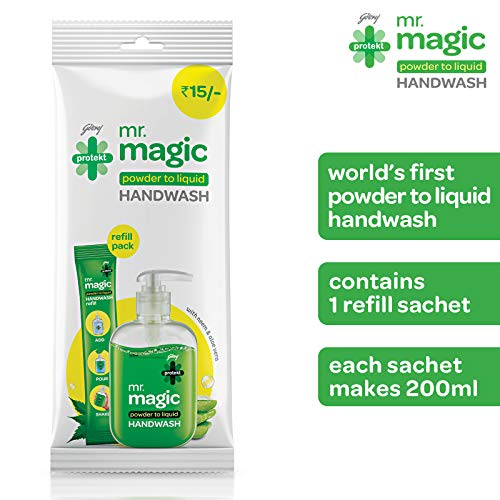 Handwash Refill Mr Magic Powder to Liquid Hand wash Refill Pack with Neem and Aloevera