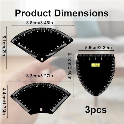 3 Pieces Eyebrow Ruler, Brow Mapping Tool, for Precise Eyebrow Shaping and Mapping