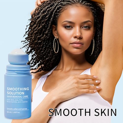 Ingrown Hair Roll On for Bikini Area, Legs & Underarms - Razor Bump Stopper & After Shave Repair Serum with Salicylic Acid -Improves Skin Texture- 50ml (1.69 fl oz) Treatment for Women