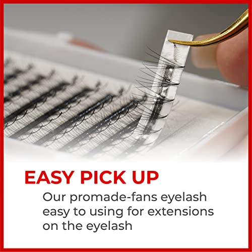 THE LASH SUPPLY 120 Fans, 5D Premade Fan Eyelash Extensions, C/D Curl, 8-15mm Length, 0.07 Thickness, 12 Lines, Volume Lash Extensions, Natural and Long-lasting Curl