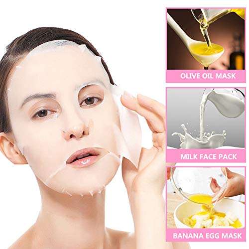 100 PCS Cotton Compressed Facial Mask Sheet, DIY Disposable Mask Paper Wrapped Masks for Home, Travel