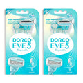 EVE 5 Women's Disposable Razors Smooth Touch | Wide moisture bar, 5 Blades for smooth shave | Multipurpose Hair Remover | 2 pack (6counts)