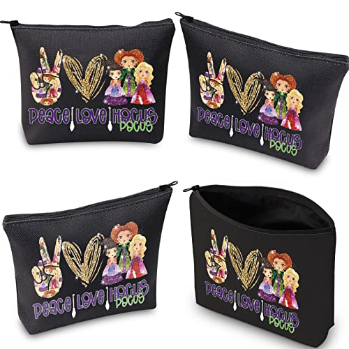 WZMPA Hocus Movie Cosmetic Bag Witch Sisters Fans Gift Peace Love Hocus Makeup Zipper Pouch Bag For Women Girls (Peace Hocus)