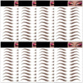 Eyebrow Tattoo 8 Sheets, 72 Pairs Eyebrow Tattoo Sticker Waterproof 10D Hair-Like Temporary Eyebrows Peel Off Brows Grooming Transfers Stickers Makeup for Women, Men, Girls, Brown