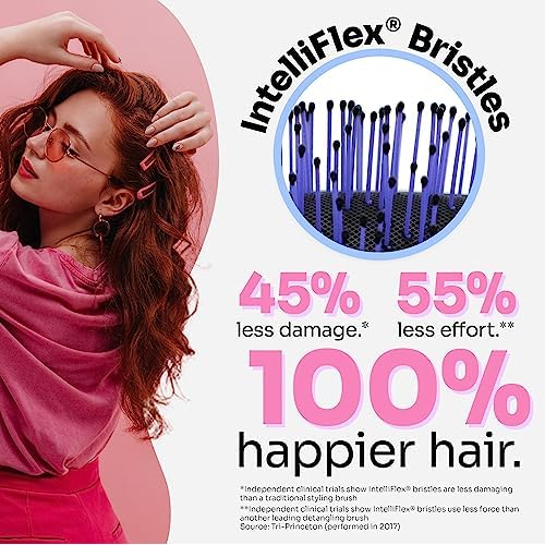 Wet Brush Thick Hair Detangling Brush, Black, Ultra-Soft IntelliFlex Bristles Glide Through Tangles With Ease, Pain-Free Detangler for All Hair Types, Wet & Dry