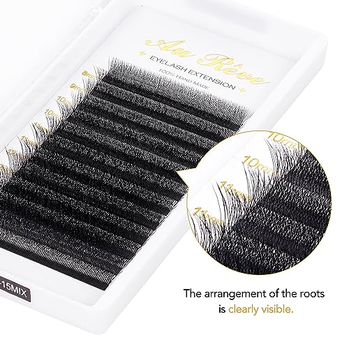W Eyelash Extensions D Curl 0.07mm 8-15mm Mix Tray W Shaped 5D Volume Premade Fan Lashes Matte Black Cluster Easy Fans Lashes Professional Use YY Lash
