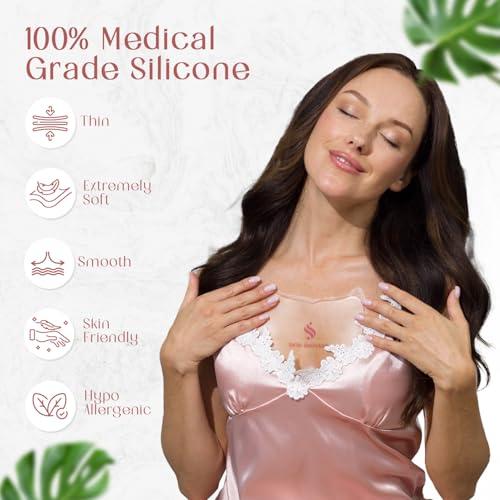 Chest Wrinkle Pads (3-Packs) - Anti-Aging Skin Firming Lift to Moisturize Fine Lines & Sagging Prevention- Safe Silicone Skin Care pads. Each package contains two chest pads.