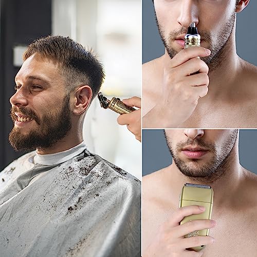 Bestauty 3 in 1 Beard Trimmer Kit, Electric Shavers for Men, Cordless Nose Hair Trimmer Foil Shavers Hair Clippers, Men's Grooming Kit Gifts for Men