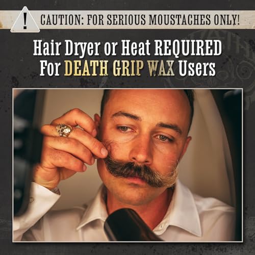 Moustache Care Gift Set by Vintage Grooming Co. | Death Grip & Sudden Death Mustache Wax & Comb Kit