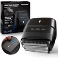 Electric Foil Shavers for Men: Compact Electric Razor with 4 Floating Blades, Travel Portable Foil Shaver for Men, USB-C Rechargeable, Waterproof Wet Dry Cordless Face Shaver for Travel & Home, Black