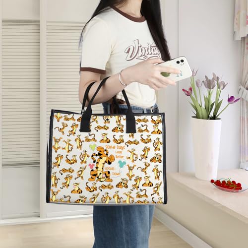 WZMPA Funny Tiger Cosmetic Makeup Bag Tiger Inspired Gift Some Days Look Better Upside Tiger Zipper Pouch Bag Tiger Merchandise (Some Days Tiger BG)