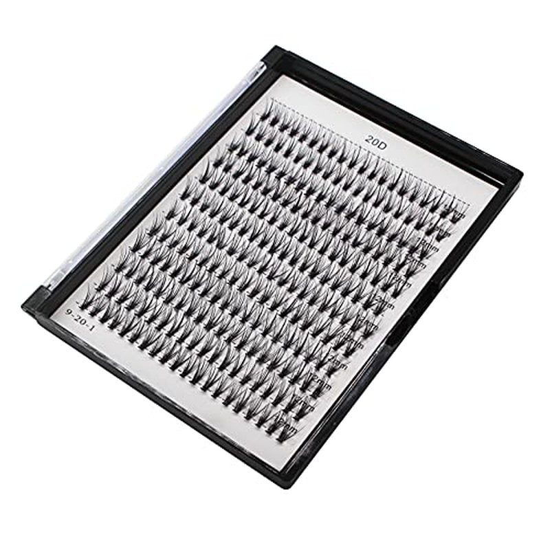Bodermincer 1 Box Big Capacity 240 bundles 8-10-12-14-16mm Mixed 20D/30D/40D/60D/80D/100D Eyelash Extensions Strip Eyelashes Individual Lashes Natural Style 8-22mm to Choose (20D-12mm)