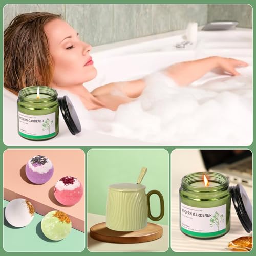Luxury Women¡¯s Gift Set 12PCS ? Spa Bath Box with Mug, Candle, Bath Bombs, Soap & Hair Towel ? Relaxation Self-Care Gift for Birthday, Christmas, Mother¡¯s Day