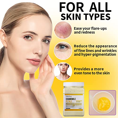 Lavender + Chamomile Patel Jelly Mask, Facial Skin Care- Collagen Peel-Off Jelly Mask Set For Facials, Face Mask For Instant Hydration, Vegan Peel Off Face Mask, For Anti-Aging