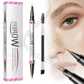 Eyebrow Pen, Brow Pencil 2-in-1 Dual-Ended Microblading Eyebrow Pencil with Micro-Fork-Tip & Precise Brush-Tip Crease Natural Hair-Like Brows, Last All-Day (Light Brown)